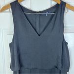 Madewell 8 Luminous Overlay Dress Popover Layered Tiered Black Satin Seamless Photo 2