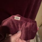 UGG Plush Velour Waterfall Cardigan Burgundy Open Front Cozy Lounge Jacket Small Red Photo 2