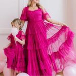 Maxi Dress Size XXS Pink Tulle Whimsical Fairy Princess Prom Formal Star Print Photo 10