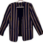 Yellow and Pink Stripped Navy Blazer from Halogen Size L Photo 1