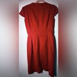 Carolina Herrera  Red Textured Midi Dress Photo 5