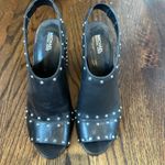 Michael Kors MICHAEL Black Leather Studded Open Toe Slingback Booties Shoes NEW Photo 3