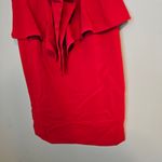 JAYGODFREY Strapless Red Hot Peplum Dress Birch Cascade Mini Womens 6 Cocktail Photo 3