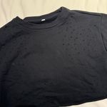 Alo Yoga Distressed Cropped Sweatshirt Photo 2