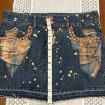 Inkslingers Denim Mini Skirt Blue Size 6 Photo 4
