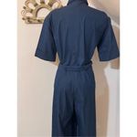 Loro Piana Blue Lightweight Denim Wide Leg Belted Jumpsuit IT 40/ US Photo 1