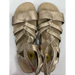 Womans Life Stride Simply Comfort Size 8 Strappy Open Toe Sling Back Gold Sandal Photo 4