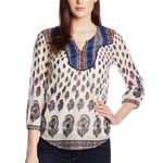 Lucy & Laurel English Floral Paisley Tunic Blouse Photo 0