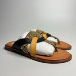 Yellow Box  Wist Leather Thong Sandals in Natural Photo 5