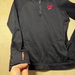 Adidas  Wisconsin Badgers Quarter Zip Pullover Women’s M Black Thumbhole Photo 3