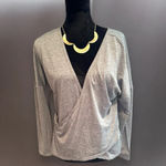 Tail Gray‎ Athletic Victoria Top Frosted Heather Wrap Long Sleeve Athletic Top L Gray Size L Photo 3