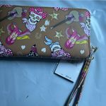 Betsey Johnson  brown skull cowboy cowboy boot wallet wristlet NWT Photo 1