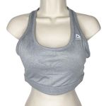 Reebok Athletic Silver Grey Racerback Sports Bra Medium Photo 0