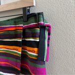 Kate Spade SATURDAY Buckle Over Mini Skirt Multicolor Striped Cotton Wrap Size 2 Photo 3
