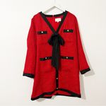 Pomander Place Red Coco Tweed Bow Dress Tuckernuck XXL Photo 2