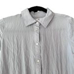 Madewell paxton relaxed fit crinkled button down shirt gray women xxs Photo 4