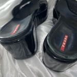 Prada  40 patent leather black platform sandals Photo 5