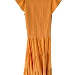 Nation Ltd Josie Square Neck Midi Dress in Mango Photo 2