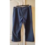 Nike Pants Womens XL Navy Dri Fit Cropped Stretchy Straight Leg Athletic Photo 3