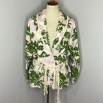 Maje ‎ Imprime Aloha Beige Belted Cardigan Jacket sz 2 SMALL Photo 2