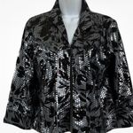 Dress Barn  Black and Silver Patterned Blazer Photo 0