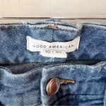 Good American Good Waist Crop Raw Edge Skinny Jeans In Blue533 Size 10/30 Photo 3