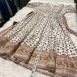 Cleobella  Blakely Floral Long Sleeve Midi Dress in White Brown Large Photo 6