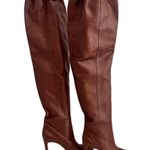 Wandler Brown Leather ‘Anne’ Over The Knee Thigh High, Heeled Boots, Size 40 Photo 0