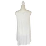 LDLA Bridal Sweating For The Wedding White & Silver Metallic Barbell Tank Top XL Photo 3