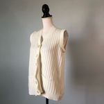 Vintage Cream Button Down Acrylic Vest Size L Photo 28