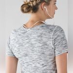 Lululemon What The Sport v-Neck Women's Tee gray and white athletic wear Photo 3