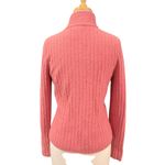 Alexandra Bartlett Pink Boucle Full Zip Mock Neck Wool Sweater Jacket Medium Photo 2