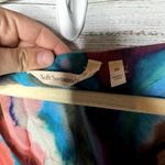 Soft Surroundings  Maxi Dress Blue Green Zina Watercolor Pullover V-Neck XS Photo 2