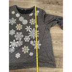 2X‎ Womens Christmas Gray Long Sleeve Snowflake Holiday Winter Christmas Top Size XXL Photo 5