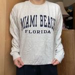 Miami Beach Florida Gray Sweatshirt Size L Photo 1