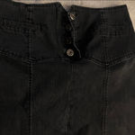 Chic Black Denim Skirt with Button Accents Size undefined Photo 1