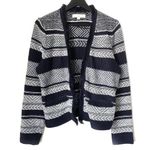Loft NWOT Jacquard Navy Sweater Blazer Photo 1