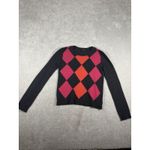 Theory cashmere argyle sweater womens medium Photo 3