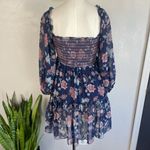 Sachin & Babi Lola Smocked Dress Navy Floral Size Medium $295 Boho Summer Style Blue Photo 7