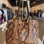 Gucci Genuine Python Extra Large Tote with Bamboo Beaded Tassels Photo 3