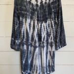 Cloth & Stone Anthropologie Tie Dye Romper Rayon Dark gray/blue White Shorts - S Photo 6