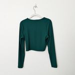 Bar III [] Forest Green Rib Knit Bodycon Scoop Neck Long Sleeve Shirt NWT Size XL Photo 2