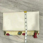 Rachel Pally  Reversible Fold Over Clutch Bag Floral Canvas Cream Faux Leather Photo 7