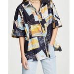 Free People Love Letters Women's Blouse XS Oversized Vintage Inspired Photo 8