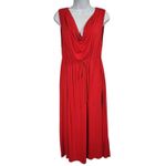 Liz‎ Lange Maternity Red Sleeveless Cowl Neck Maxi Dress Size XL Photo 2
