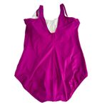 Lands End Hot Pink Tugless One Piece Soft Cup Sporty Swimsuit Size 16 Photo 6
