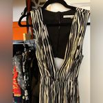 Alice + Olivia Silk Lexa Black White Abstract Maxi Dress Size 6 Photo 5