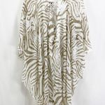 Simply Noelle  Brown And White Animal Print Blouse Photo 4