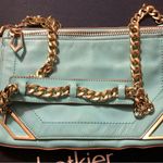 Botkier Linea Tiffany Blue Gold Hardware Crossbody Bag Chunky Chain Turquoise Photo 10