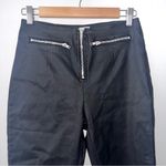 Princess Polly Black Flagstaff Coated Zipper Embellished Pants Size 8 Photo 3